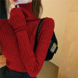 outfit ideas winter Autumn and Winter Elegant Pile Collar Sweater Women's Inner Matching Coat Slim Bottoming Pullover Turtleneck Sweater Top