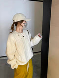 sweater outfits Women's Twist Sweater 2024 Autumn and Winter Korean Style Lazy Style Loose Retro Outer Pullover Sweater Women's Top