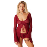 discover style ideas 2024 Summer New Beach Dress Women's Solid Color Sexy Knitted Hollow Bikini Swimsuit Cover-up Clothing