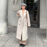 winter fits 2024 Autumn and Winter Hepburn Style Woolen Coat Mid-Length Winter Mori Small over-the-Knee Temperament Coat