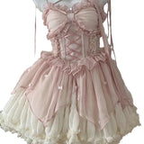 dti outfits Sunset Rose Summer Gentle Ballet Style Sling Dress Lolita Sweet Birthday Dress Princess Dress Summer