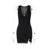 dream clothes Hot Selling Women's Clothing 2024 Summer New Fashion Sexy V-neck Lace Split Hip Dress Women