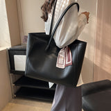 outfit ideas Large Capacity Bag for Women New Fashionable Simple Contrast Color Tote Bag Fashionable All-Match Shoulder Underarm Bag