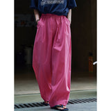 barn jacket outfits Summer New Japanese Style Simple Fashionable Wide-Leg Casual Pants Loose Profile High Waist Slimming Thin Pants for Women