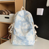 Uniwim bookbags for highschool Schoolbag Women's New Tie-Dyed Printed Travel Backpack Large Capacity College Student Ins Japanese Style All-Match Backpack