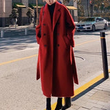 winter fits High-Grade Double-Sided Velvet Woolen Coat for Women Autumn and Winter Cotton and Thickening Mid-Length over-the-Knee Temperament Woolen Coat