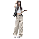 90s streetwear High Waist Loose Suit Pants Wide Leg Pants Draping Mop Straight Casual Pants for Women New