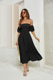 hipster dress to impress French Style Sexy Tube Top Dress Nordic Holiday Puff Sleeve Mature Women Backless Four Seasons Dress