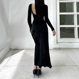 Uniwim Gothic Square Neck Corset Maxi Dress