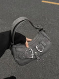 Uniwim Sweet Cool Denim Grey Shoulder Bag Women Y2k Grunge Hot Girls Casual Handbag Lady Vintage Versatile Underarm Bag Autumn