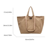 Uniwim Two Side Available Design Canvas Women's Bag Large Eco Bag Korean Shoulder Shopper Bag Foldable Messenger Bag Y2K Handbag Travel