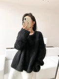 Uniwim Women Sweater Womens Winter Sweaters Pullover Traf Female Knitting Overszie Long Sleeve Loose Knitted Outerwear Ropa De Mujer