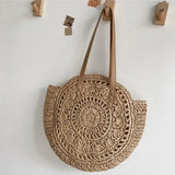 Uniwim Theo Shoreline Round Straw Tote Bag