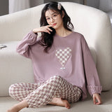 Uniwim Spring PJ Nightwear Women's Pajama Sets Girls Pyjamas  Lovely and sweet Sleepwear Loungewear Pijama Mujer Nightwear Homewear