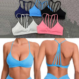 Uniwim Hot Girl Hollow Out Running Sports Bra Fitness Yoga Bra Crop Tank Top Underwear Women Vest Shockproof Shirt Jogging Sportswear