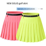 Uniwim Women High Waist Double Layer Pleated Skirt Sports Golf Tennis Skirts Gym Fitness Running Yoga Soft Short Athletic Workout Skort