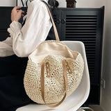 Uniwim Theo Shoreline Round Straw Tote Bag