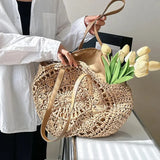 Uniwim Theo Shoreline Round Straw Tote Bag