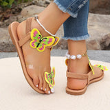 Uniwim American style flat one-line sandals Women's plus-size slippers Bow beach sandals Casual wear flat shoes  sandalias