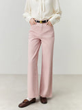 Uniwim  High Waisted Straight Leg Jeans For Women's Autumn 2024 New Loose Pants White Pink Women Pants Office Lady Casual Pants