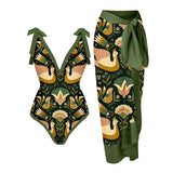 Uniwim New Arrival Push Up Women Bikini Set Floral Printed Ruffle Bikinis Strappy Bandage Swimwear Brazilian Biquini Bathing Suit