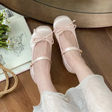 Uniwim  New Spring Autumn Thick Heel Pink Shoes Elegant Bow Lolita Shoes College Girls High Heels Fashion Women Sandals