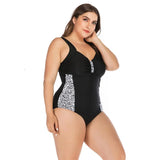 Uniwim Sexy Leopard Large Plus Size 5XL Swimwear Women One Piece Swimsuit For Fat Lady Beach Bathing Swiming Suits Biquini Female