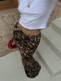 Uniwim Fashion Leopard Printed Long Skirts For Women Elegant High Waist Bodycon Skirt 2024 New Spring Summer Female High Street Outfits