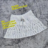 Uniwim 2/3 Piece Set Hand Crochet Florens Bikini Women Sexy Beach Skirt Boho Style Elastic Waistband