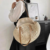 Uniwim Theo Shoreline Round Straw Tote Bag