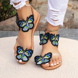 Uniwim American style flat one-line sandals Women's plus-size slippers Bow beach sandals Casual wear flat shoes  sandalias