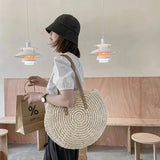 Uniwim Theo Shoreline Round Straw Tote Bag