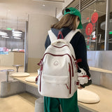 Uniwim Large Female Cute College Backpack Girl Travel Book Backpack Nylon Fashion Ladies Leisure Bag Women Laptop Men School Bags