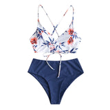 Uniwim Sexy Flower Plus Size Swimsuit Bikini Set Women Push Up Y2k Swimwear Luxury Tankini Spring Summer Beachwear Mujer купальник Swim