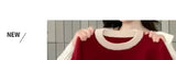 Uniwim 2024 New Christmas Bow Pullover Sweater for Women Thickened Design for Autumn and Winter Niche and Lazy Style High-end Feeling