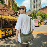 Uniwim Large Canvas Women's Bag  Trend Handbags Casual Shoulder Cross Bag Vintage Eco Bag Korean Shopper Messenger Bag Y2K Satchels