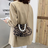 Uniwim Leopard/Zebra Print Women's Bag Trend High Quality Shoulder Bag Luxury Designer Handbag Chain Hobos Pearl Handle Tote Bags