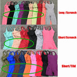 Uniwim 2024 Pad Lycra Active Wear Gym Yoga Set Women Fitness Scrunch Legging Women Workout Female Sports Outfit Suits Exercise Jumpsuit