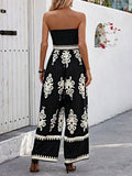 Uniwim Fashion Print Patchwork Women Jumpsuit Sleeveless Backless Sling Summer  Beach Overall Sexy Female Streetwear Outfits 2024