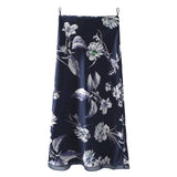 Uniwim  2024 Women's Silk Satin Printed Skirt Woman Traf-store Skirts Clothing Korean Dongdaemun Winter Y2k High Quality