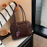 Uniwim Autumn New Style PU Square Shoulder Bags Solid Large Capacity High Quality Handbags for Women 2024 Fashion Sense of Luxury Retro