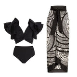 Uniwim New Arrival Push Up Women Bikini Set Floral Printed Ruffle Bikinis Strappy Bandage Swimwear Brazilian Biquini Bathing Suit