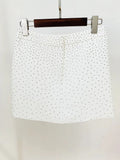 Uniwim HIGH STREET 2024 Newest Fashion Designer Skirt Women's Slim Fit Rhinestone Diamonds Beaded Skirt