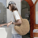 Uniwim Theo Shoreline Round Straw Tote Bag