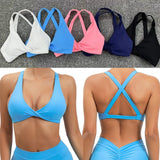 Uniwim Hot Girl Hollow Out Running Sports Bra Fitness Yoga Bra Crop Tank Top Underwear Women Vest Shockproof Shirt Jogging Sportswear