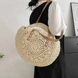 Uniwim Theo Shoreline Round Straw Tote Bag