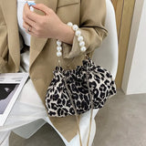 Uniwim Leopard/Zebra Print Women's Bag Trend High Quality Shoulder Bag Luxury Designer Handbag Chain Hobos Pearl Handle Tote Bags