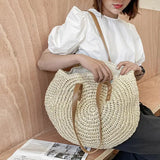 Uniwim Theo Shoreline Round Straw Tote Bag