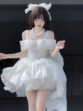 Uniwim Lolita Wedding Dress High-Grade Adult Ceremony Tube Top Birthday Little Dress Slimming Princess Trailing Pettiskirt