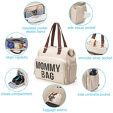 Uniwim New Fashion Mommy Bag Backpack for Outdoor Travel Baby Care Large Capacity Multifunctional Diaper Bag Nappy Organize Stroller